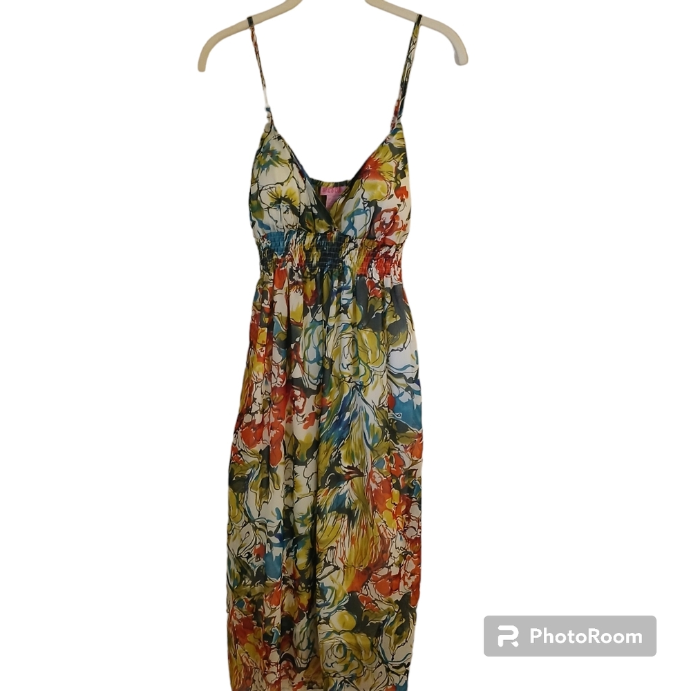 She's Cool Women's Tropical Print Maxi Dress Size L